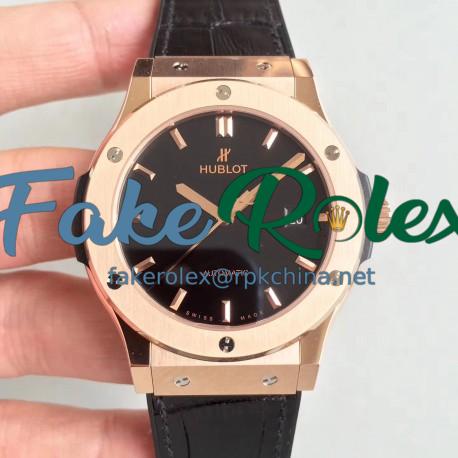 Replica Hublot Classic Fusion King Gold 511.OX.1181.LR JJ Rose Gold Black Dial Swiss HUB1112