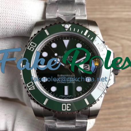 Replica Rolex Submariner Date 116610LV VR Stainless Steel Green Dial Swiss 2836-2