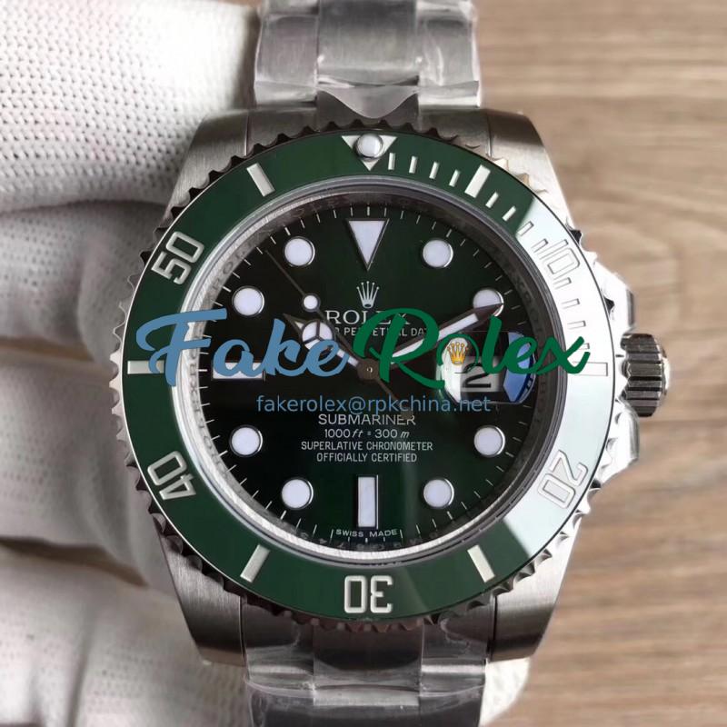 Replica Rolex Submariner Date 116610LV VR Stainless Steel Green Dial Swiss 2836-2