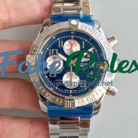 Replica Breitling Avenger II Automatic Chronograph A1338111/C870SS GF Stainless Steel Blue Dial Swiss 7750