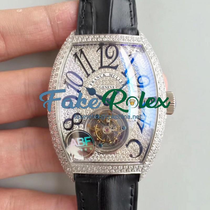 Replica Franck Muller Cintree Curvex Imperial Tourbillon 8880 T ABF Stainless Steel & Diamonds Diamond Dial Swiss Tourbillon