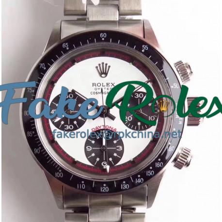 Replica Rolex Daytona Cosmograph Paul Newman 6241 N Stainless Steel White Dial Valjoux 72