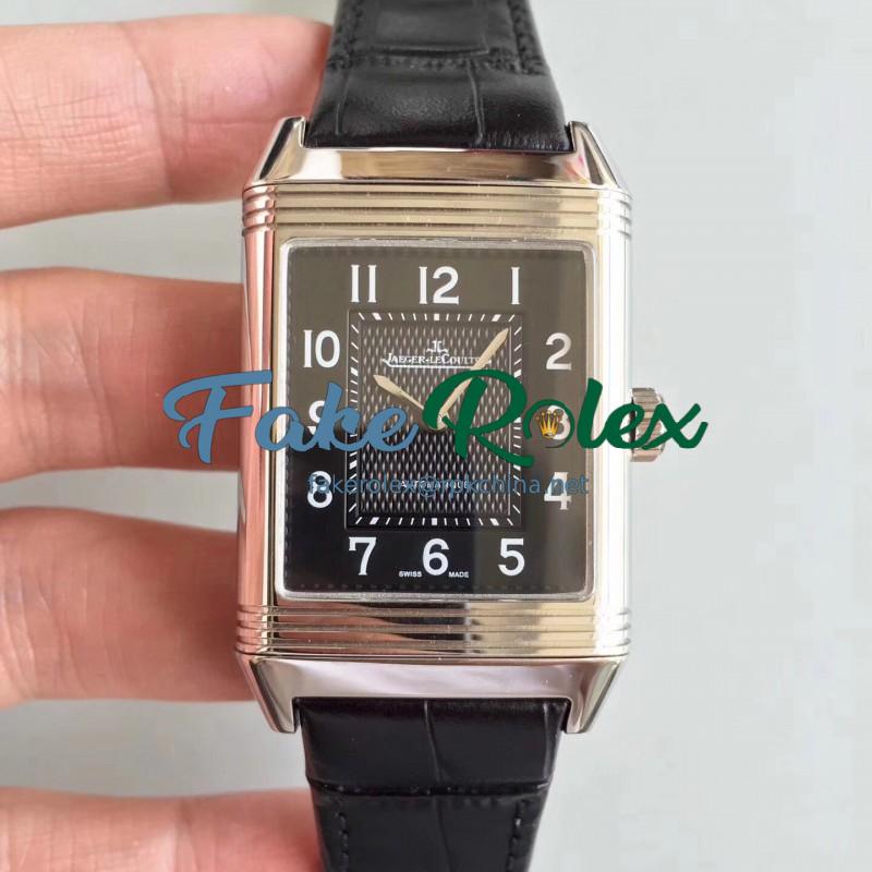 Replica Jaeger-LeCoultre Grande Reverso 986 N Stainless Steel Black Dial Swiss JLC 986