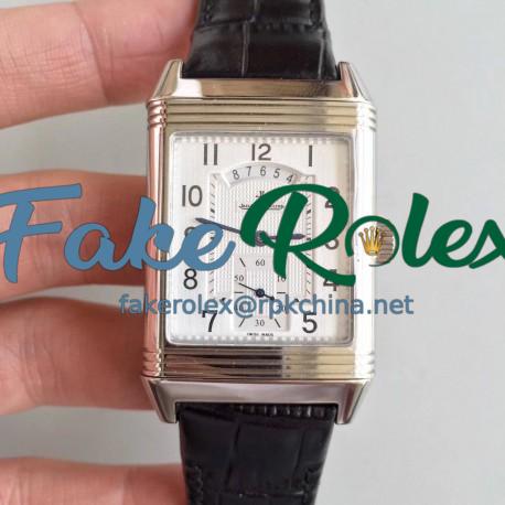 Replica Jaeger-LeCoultre Grande Reverso 986 Duodate Q3748421 N Stainless Steel Silver Dial Swiss JLC 986