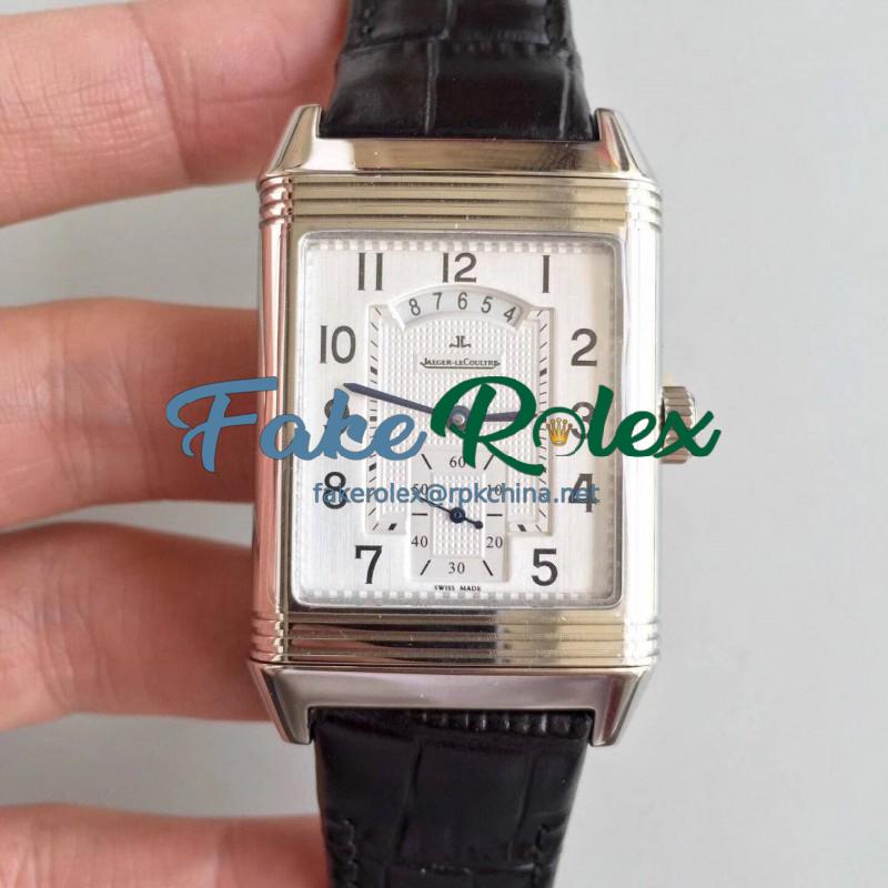 Replica Jaeger-LeCoultre Grande Reverso 986 Duodate Q3748421 N Stainless Steel Silver Dial Swiss JLC 986