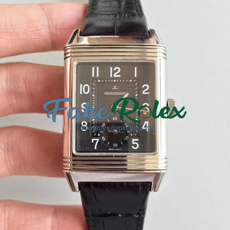 Replica Jaeger-LeCoultre Grande Reverso 986 N Stainless Steel Black Dial Swiss JLC 986