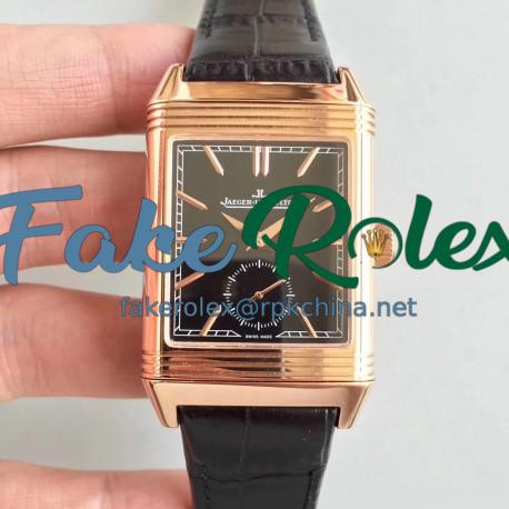 Replica Jaeger-LeCoultre Grande Reverso 986 N Rose Gold Black Dial Swiss JLC 986