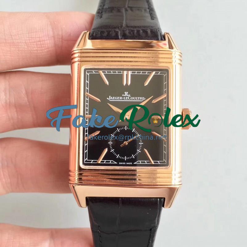 Replica Jaeger-LeCoultre Grande Reverso 986 N Rose Gold Black Dial Swiss JLC 986