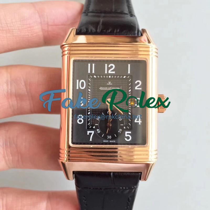 Replica Jaeger-LeCoultre Grande Reverso 986 N Rose Gold Black Dial Swiss JLC 986