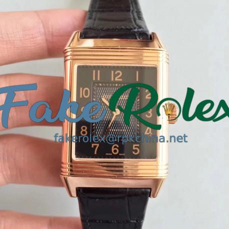 Replica Jaeger-LeCoultre Grande Reverso 986 N Rose Gold Black Dial Swiss JLC 986