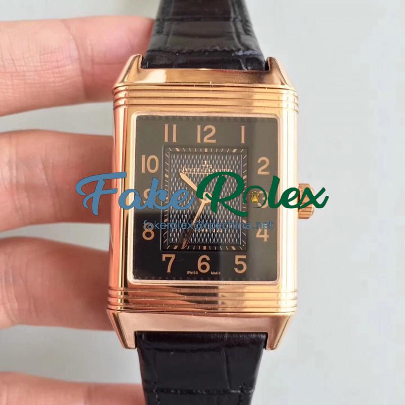 Replica Jaeger-LeCoultre Grande Reverso 986 N Rose Gold Black Dial Swiss JLC 986