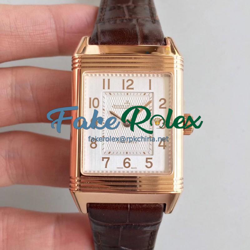 Replica Jaeger-LeCoultre Grande Reverso 986 N Rose Gold White Dial Swiss JLC 986