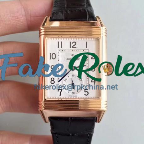 Replica Jaeger-LeCoultre Grande Reverso 986 N Rose Gold White Dial Swiss JLC 986