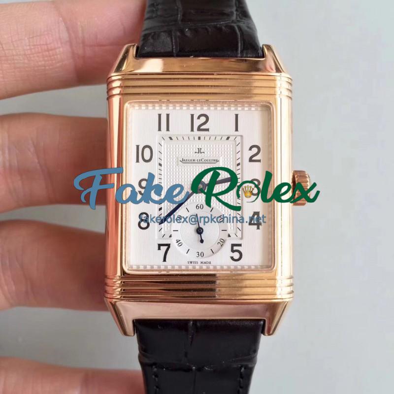 Replica Jaeger-LeCoultre Grande Reverso 986 N Rose Gold White Dial Swiss JLC 986