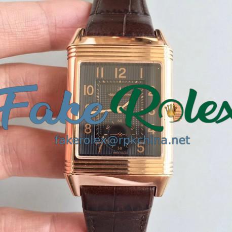 Replica Jaeger-LeCoultre Grande Reverso 986 N Rose Gold Black Dial Swiss JLC 986