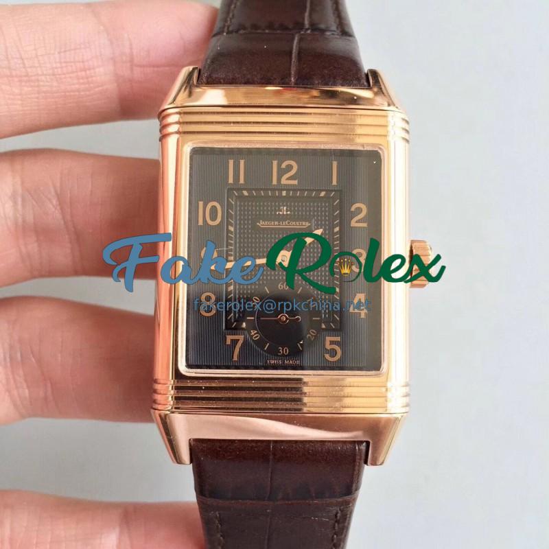 Replica Jaeger-LeCoultre Grande Reverso 986 N Rose Gold Black Dial Swiss JLC 986