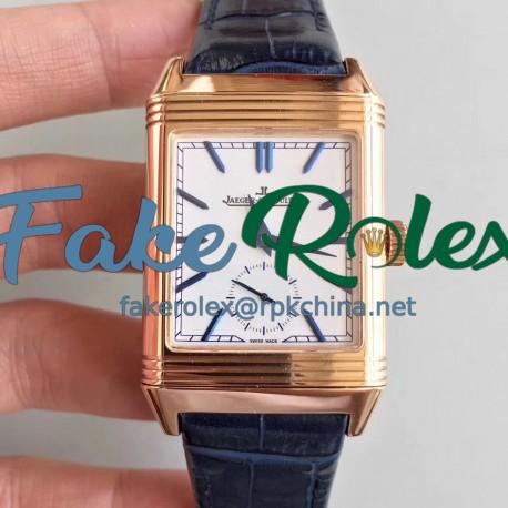 Replica Jaeger-LeCoultre Grande Reverso 986 N Rose Gold White Dial Swiss JLC 986