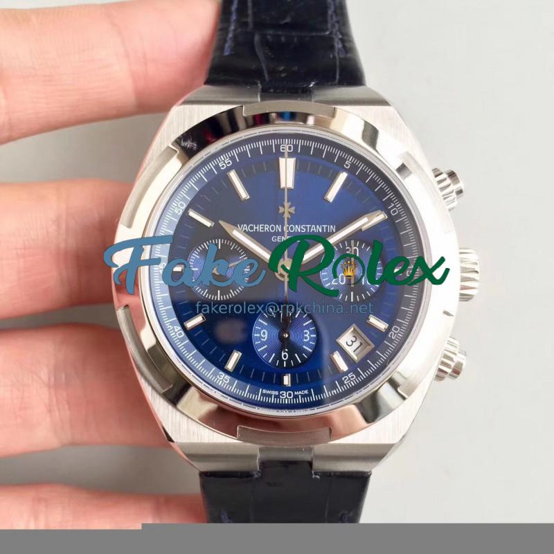 Replica Vacheron Constantin Overseas Chronograph 5500V/110A-B148 JF Stainless Steel Blue Dial Swiss 7750