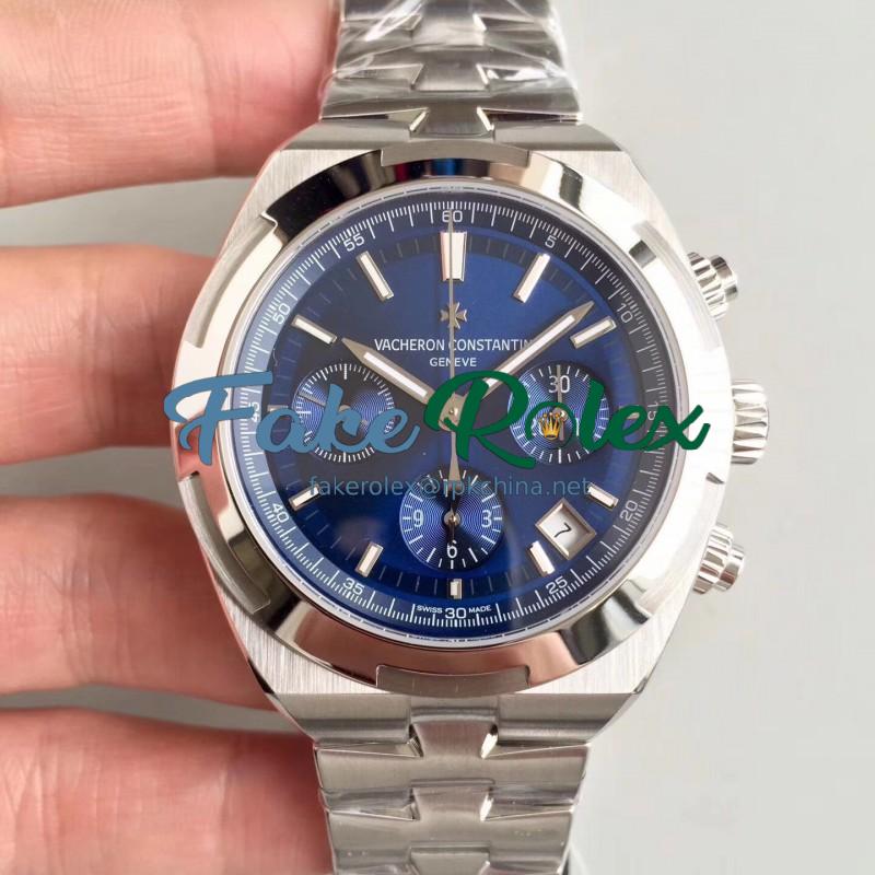 Replica Vacheron Constantin Overseas Chronograph 5500V/110A-B148 JF Stainless Steel Blue Dial Swiss 7750