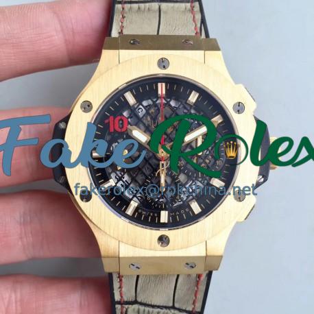 Replica Hublot Big Bang Aero Bang Gold 311.PX.1180.GR HB Yellow Gold Black Skeleton Dial Swiss HUB4100