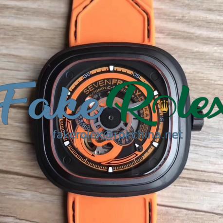 Replica SevenFriday P3/07 Kuka III N PVD Orange Dial Miyota 82S7