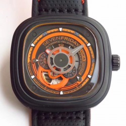 Replica SevenFriday P3/07 Kuka III N PVD Orange Dial Miyota 82S7