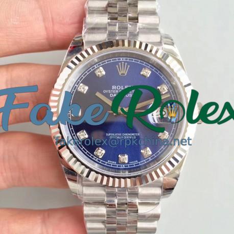 Replica Rolex Datejust II 126334 41MM 2018 EW Stainless Steel Blue Dial Swiss 3235