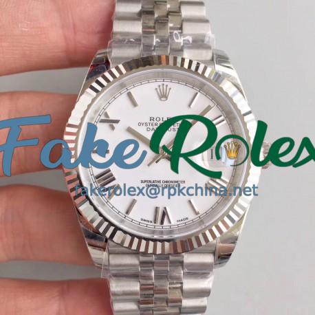 Replica Rolex Datejust II 126334 41MM 2018 EW Stainless Steel White Dial Swiss 3235