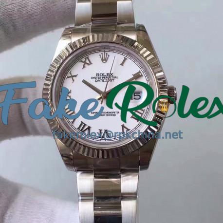 Replica Rolex Datejust II 116334 2018 41MM EW Stainless Steel White Dial Swiss 3136