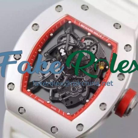 Replica Richard Mille RM035 White PVD Red Dial M9015