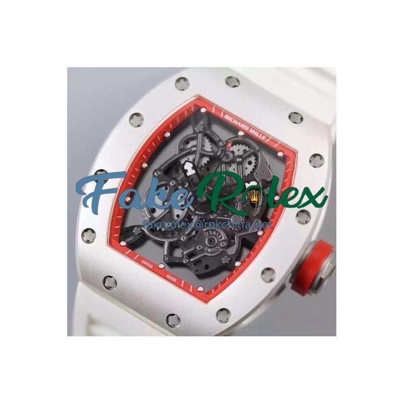 Replica Richard Mille RM035 White PVD Red Dial M9015