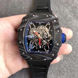 Replica Richard Mille RM35-01 PSG KV Forged Carbon Blue Skeleton Dial M8215