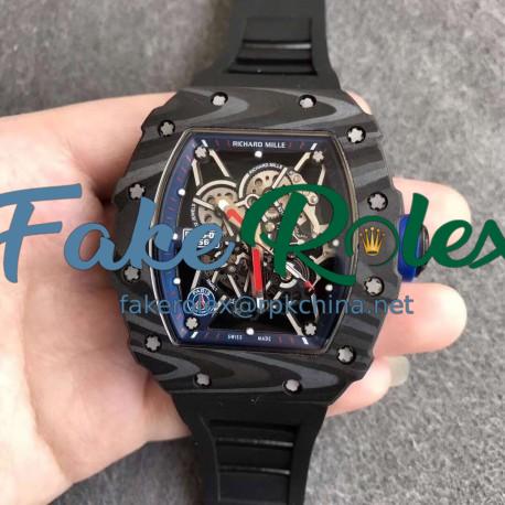 Replica Richard Mille RM35-01 PSG KV Forged Carbon Blue Skeleton Dial M8215