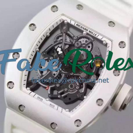 Replica Richard Mille RM035 White PVD White Dial M9015