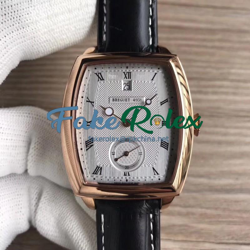 Replica Breguet Heritage Big Date 5480BR/12/996 N Rose Gold Silver Dial Swiss 2824-2