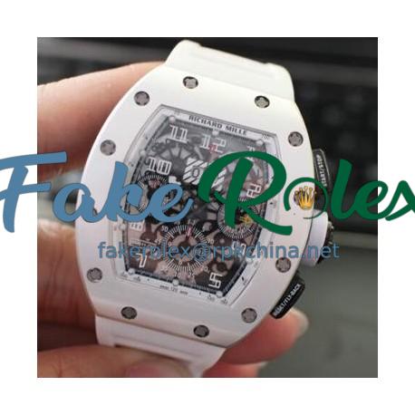 Replica Richard Mille RM011-FM Felipe Massa Chronograph White PVD White Dial Swiss 7750