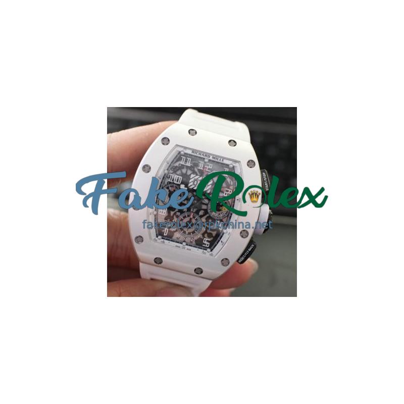 Replica Richard Mille RM011-FM Felipe Massa Chronograph White PVD White Dial Swiss 7750