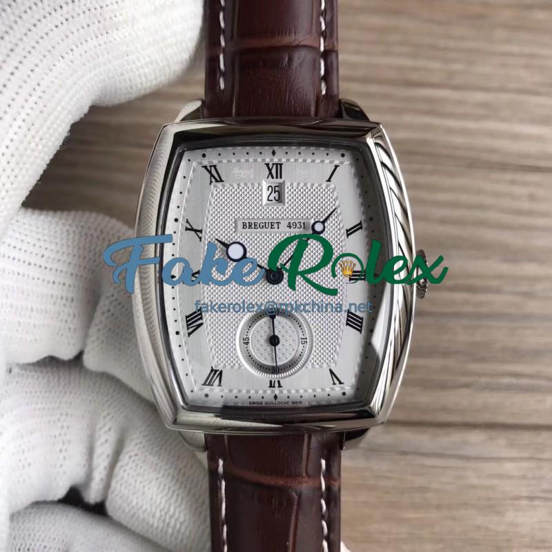 Replica Breguet Heritage Big Date 5480BB/12/996 N Stainless Steel Silver Dial Swiss 2824-2