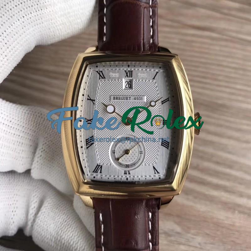 Replica Breguet Heritage Big Date 5480BA/12/996 N Yellow Gold Silver Dial Swiss 2824-2