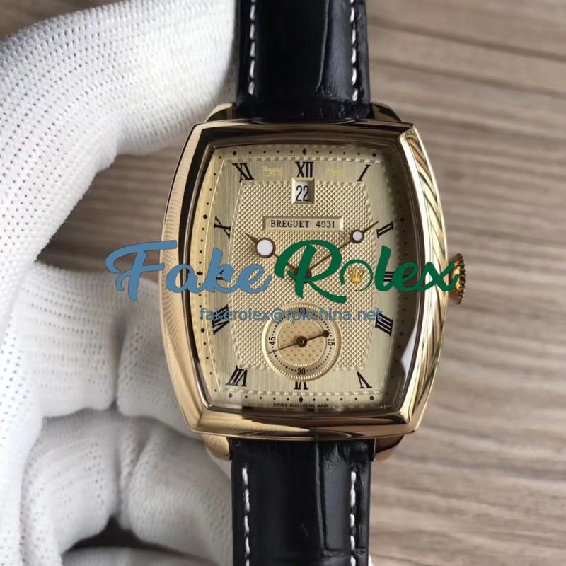 Replica Breguet Heritage Big Date 5480BA/12/996 N Yellow Gold Champagne Dial Swiss 2824-2