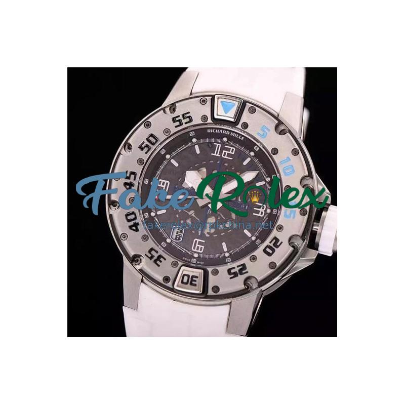 Replica Richard Mille RM028 White PVD Black Dial Swiss 7751