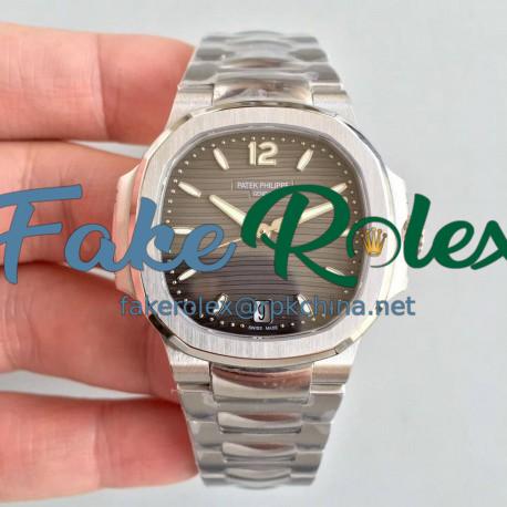 Replica Patek Philippe Nautilus Ladies 7118/1A-011 PF Stainless Steel Anthracite Dial Swiss 324 S C