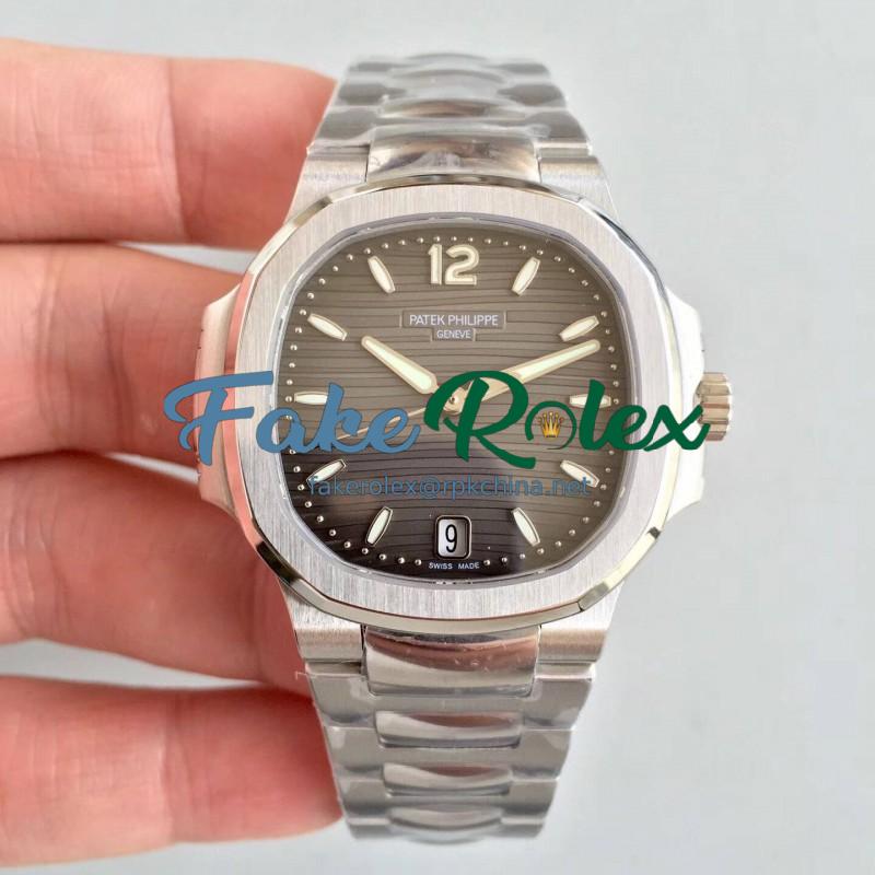 Replica Patek Philippe Nautilus Ladies 7118/1A-011 PF Stainless Steel Anthracite Dial Swiss 324 S C