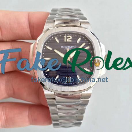 Replica Patek Philippe Nautilus Ladies 7118/1A-001 PF Stainless Steel Blue Dial Swiss 324 S C