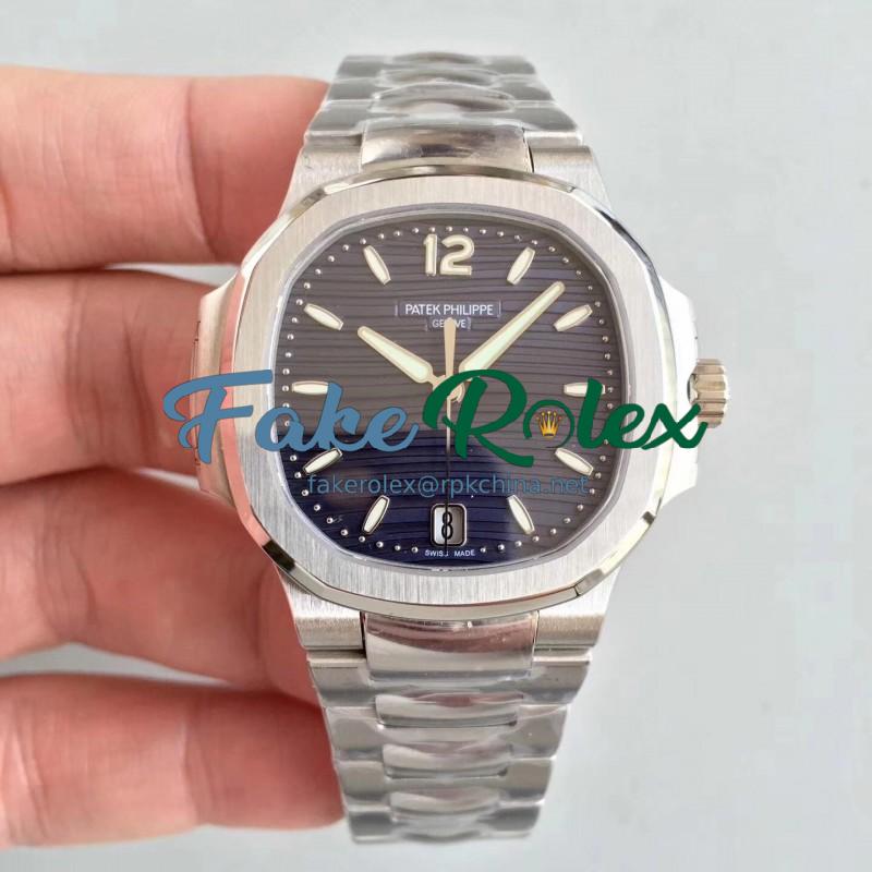 Replica Patek Philippe Nautilus Ladies 7118/1A-001 PF Stainless Steel Blue Dial Swiss 324 S C