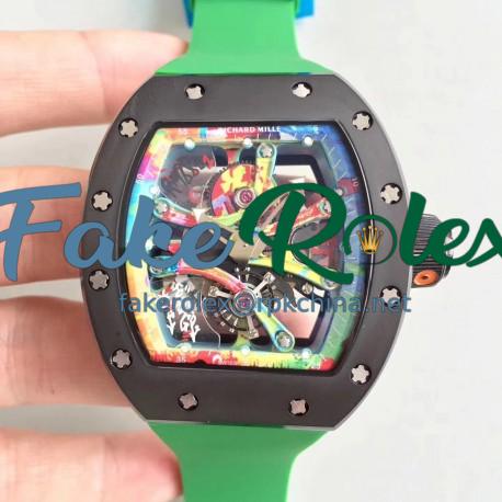 Replica Richard Mille RM068-01 Tourbillon Kongo KV Ceramic Multicolored Skeleton Dial M8215