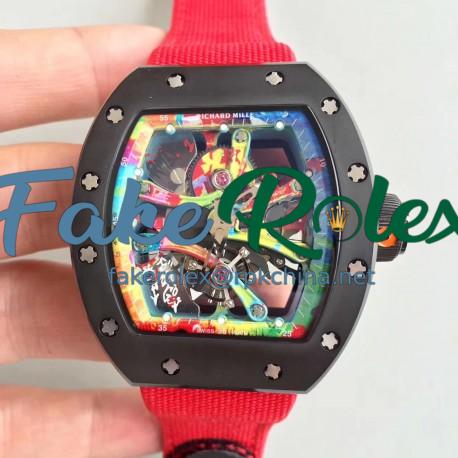 Replica Richard Mille RM068-01 Tourbillon Kongo KV Ceramic Multicolored Skeleton Dial M8215