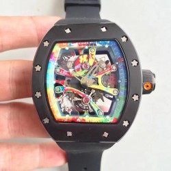 Replica Richard Mille RM068-01 Tourbillon Kongo KV Ceramic Multicolored Skeleton Dial M8215