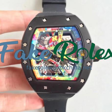 Replica Richard Mille RM068-01 Tourbillon Kongo KV Ceramic Multicolored Skeleton Dial M8215