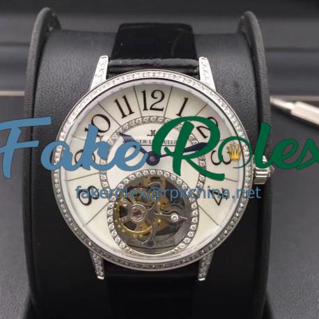 Replica Jaeger-LeCoultre Rendez-Vous Tourbillon 3413408 N Stainless Steel & Diamonds Mother Of Pearl Dial Swiss Tourbillon